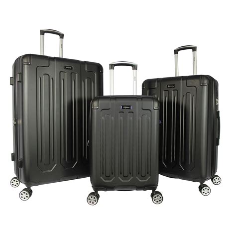 Dejuno luggage reviews - Overview. The Dejuno Camden ABS 3-Piece Luggage Set has a scratch-resistant finish. A deluxe 8-wheel design offers 360-degree navigation. The luxurious gray fabric interior includes zippered divider. Each piece in this set has a 25-30% expandable capacity and telescoping push-button trolley system. Top and side handles make these pieces easy to ...